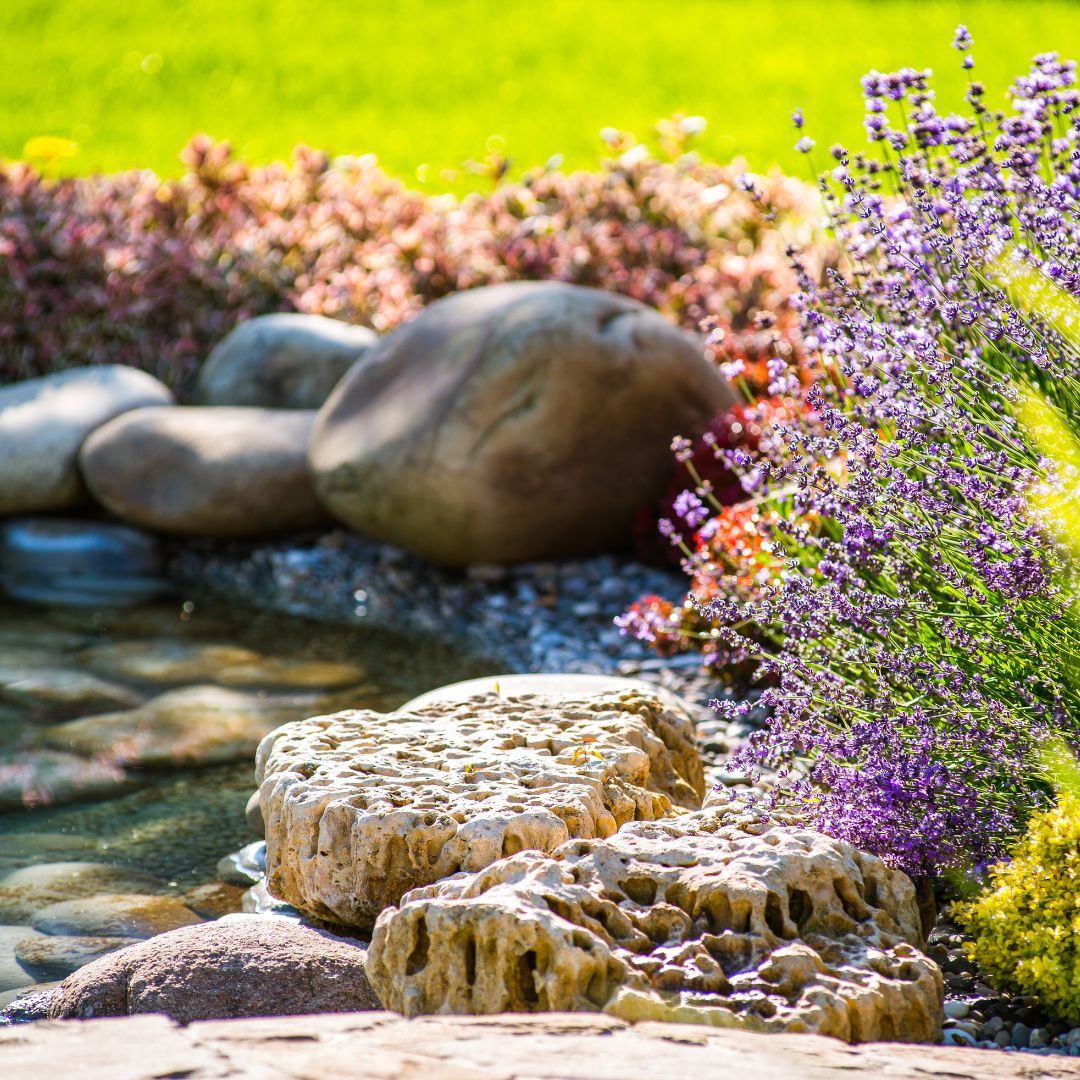 landscaping with a water feature