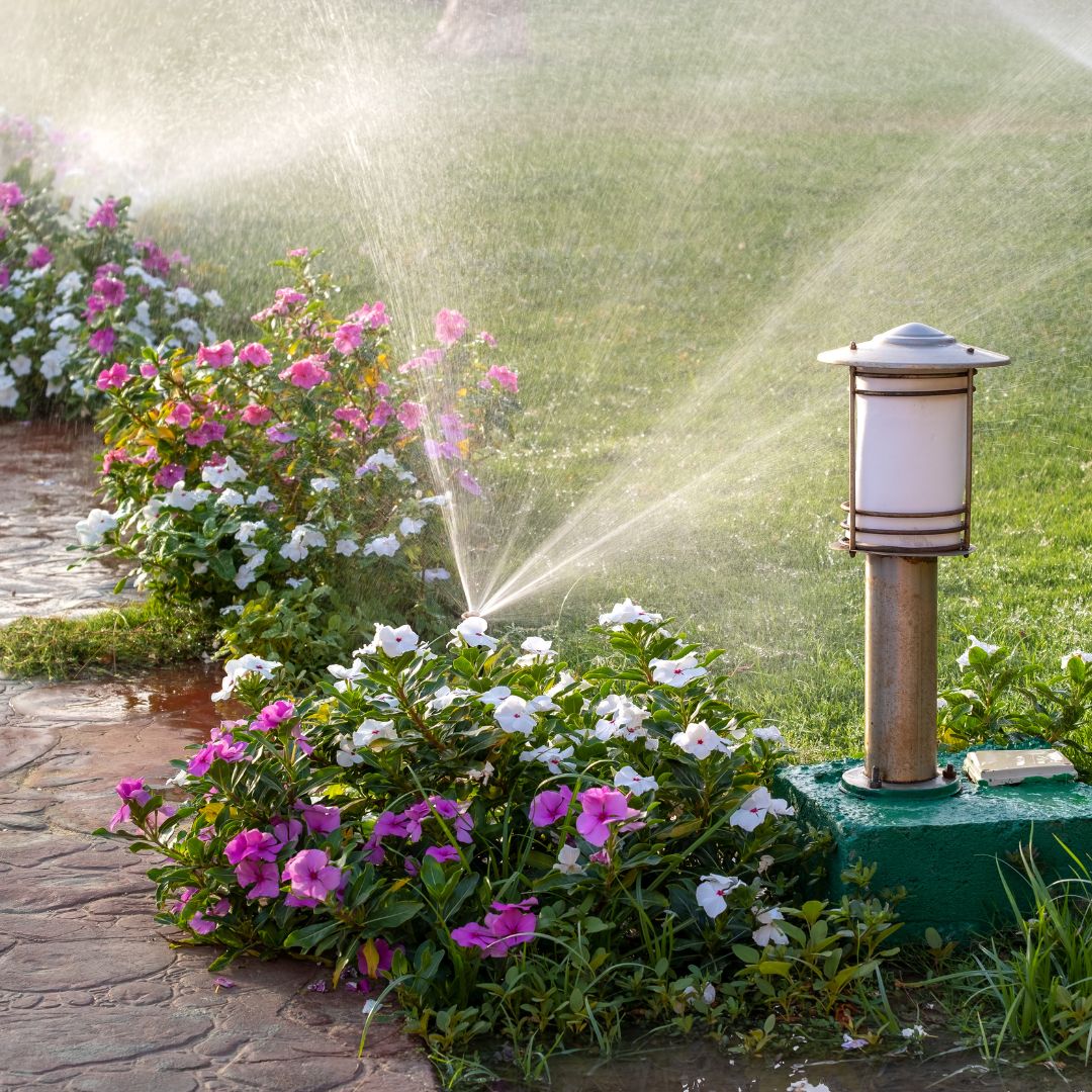 irrigation system running