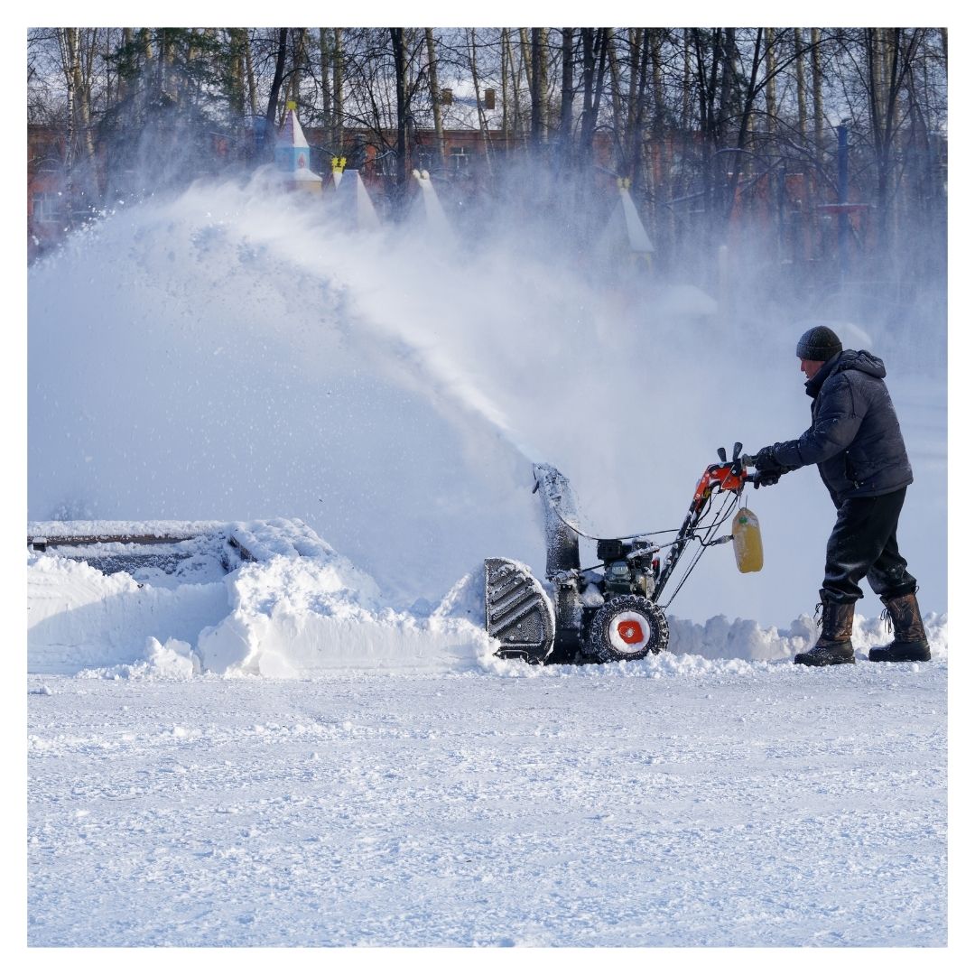 snow blowing