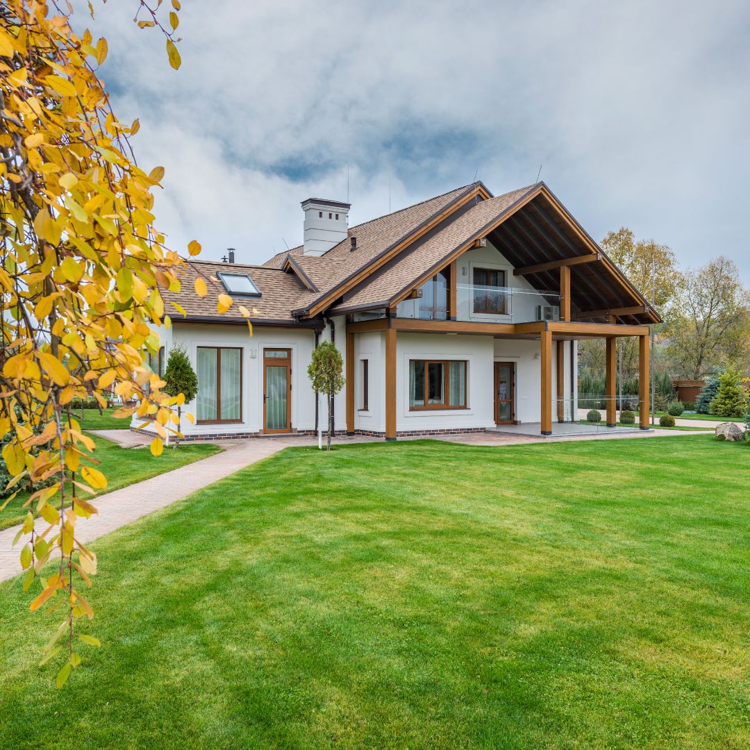 house with outdoor porch and sidewalk