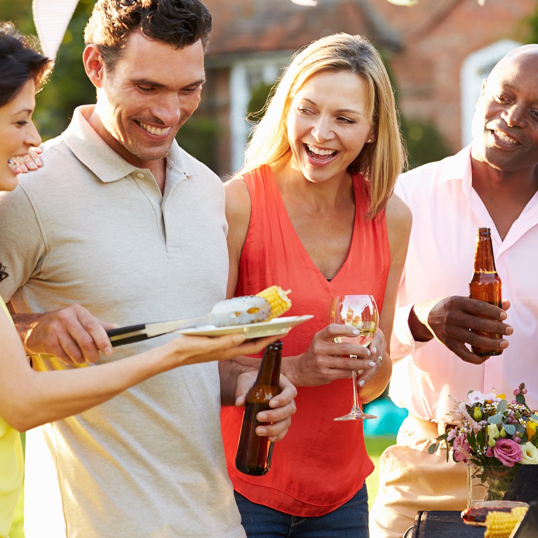 Image of people having a party outside